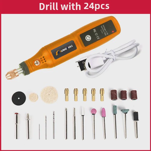 Draadloze Mini Rotary Tool: USB Oplaadbare Boor & Polijstmachine voor DIY Projecten
