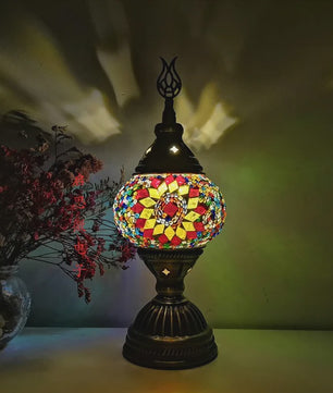 Handgemaakte Mozaïek Tafellamp - Vintage Art Deco Stijl Nachtlampje