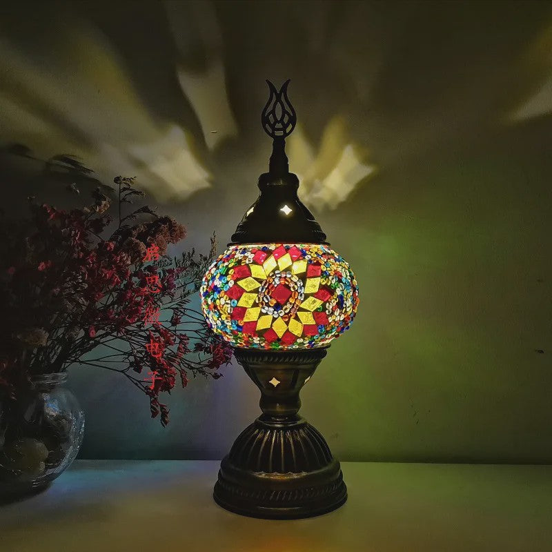 Handgemaakte Mozaïek Tafellamp - Vintage Art Deco Stijl Nachtlampje