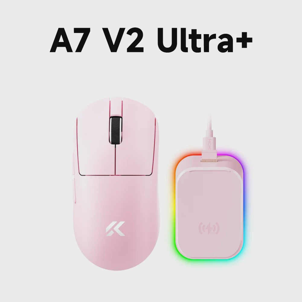 MCHOSE A7 V2 Draadloze Gaming Muis - 8000Hz Polling Rate, PAW3950 Sensor, Lichtgewicht