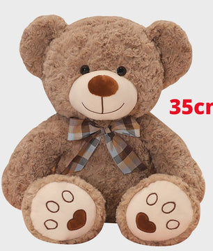 Kawaii Teddybeer Pluche Kussen met Strik - 25/35cm