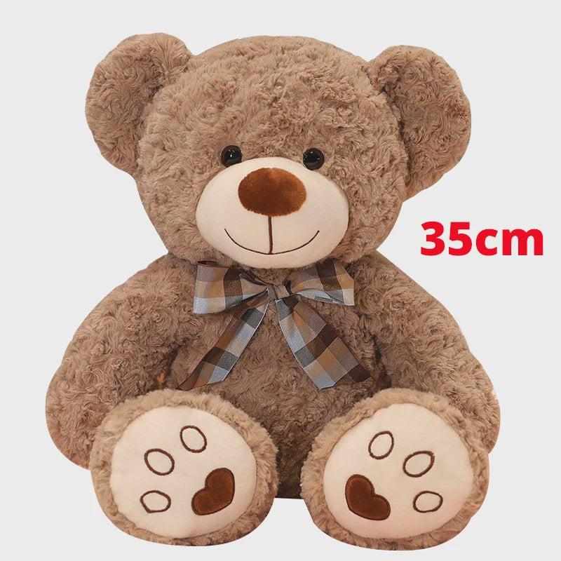 Kawaii Teddybeer Pluche Kussen met Strik - 25/35cm