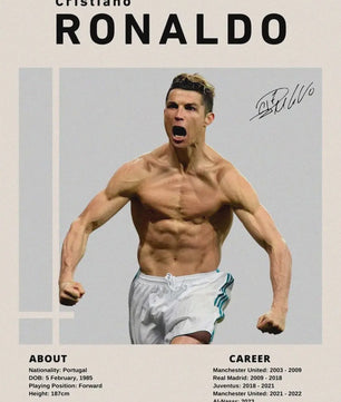 Cristiano Ronaldo Poster - Voetbal Ster Canvas Schilderij voor Jongenskamer