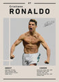 Cristiano Ronaldo Poster - Voetbal Ster Canvas Schilderij voor Jongenskamer
