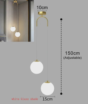 Moderne Hanglamp Glas Bol LED - Sfeervolle Verlichting voor Slaapkamer, Eetkamer & Keuken