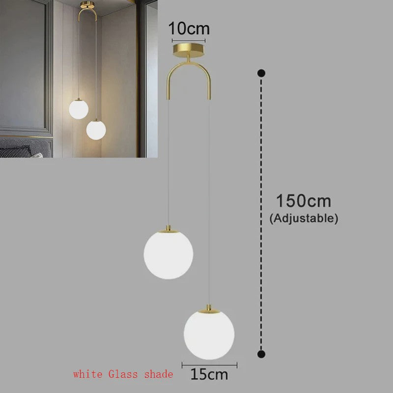 Moderne Hanglamp Glas Bol LED - Sfeervolle Verlichting voor Slaapkamer, Eetkamer & Keuken