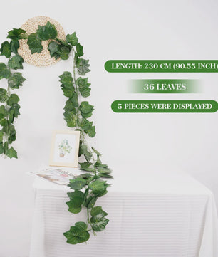 Kunstige Klimop Slang 2.1M - Groene Nep Plant voor Decoratie, Bruiloft & Feest