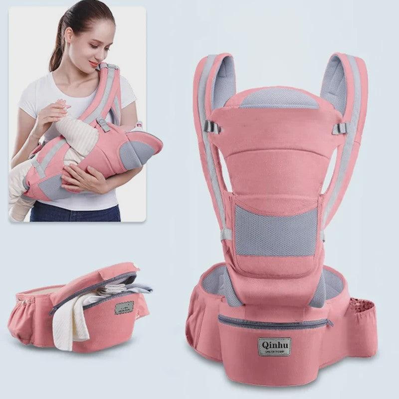 Ergonomische Baby Draagzak met Heupzitje - Multifunctioneel & Comfortabel