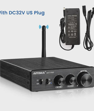 AIYIMA A07 PRO Bluetooth 5.2 Versterker TPA3255 - 2x 300W Stereo Digitale Audio Versterker met RCA & APT-X HD