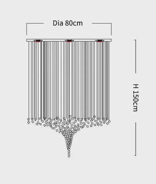 Luxe Kristallen LED Plafondlamp - Moderne Hanglamp voor Trappenhuis, Hal & Woonkamer