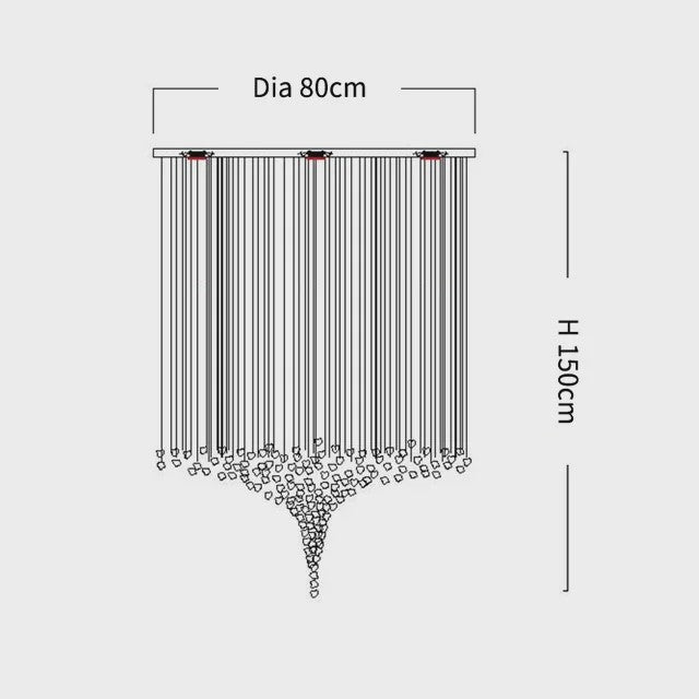 Luxe Kristallen LED Plafondlamp - Moderne Hanglamp voor Trappenhuis, Hal & Woonkamer