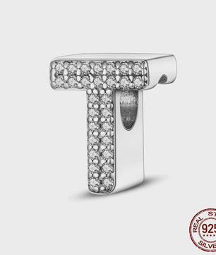 925 Sterling Zilver Letter Bedels A-Z met Zirkonia - Personaliseer je Armband