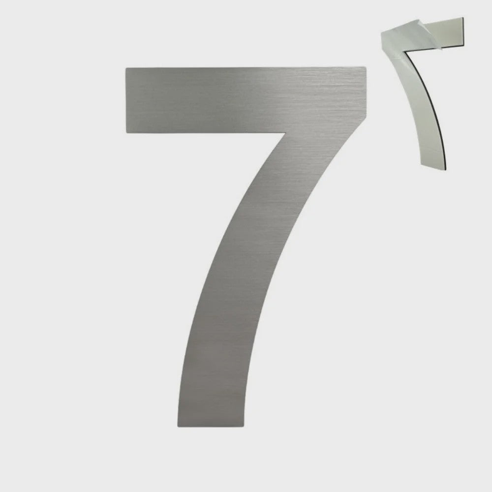 RVS Huisnummer 76mm of 152mm - Modern Zilverkleurig Adresbord