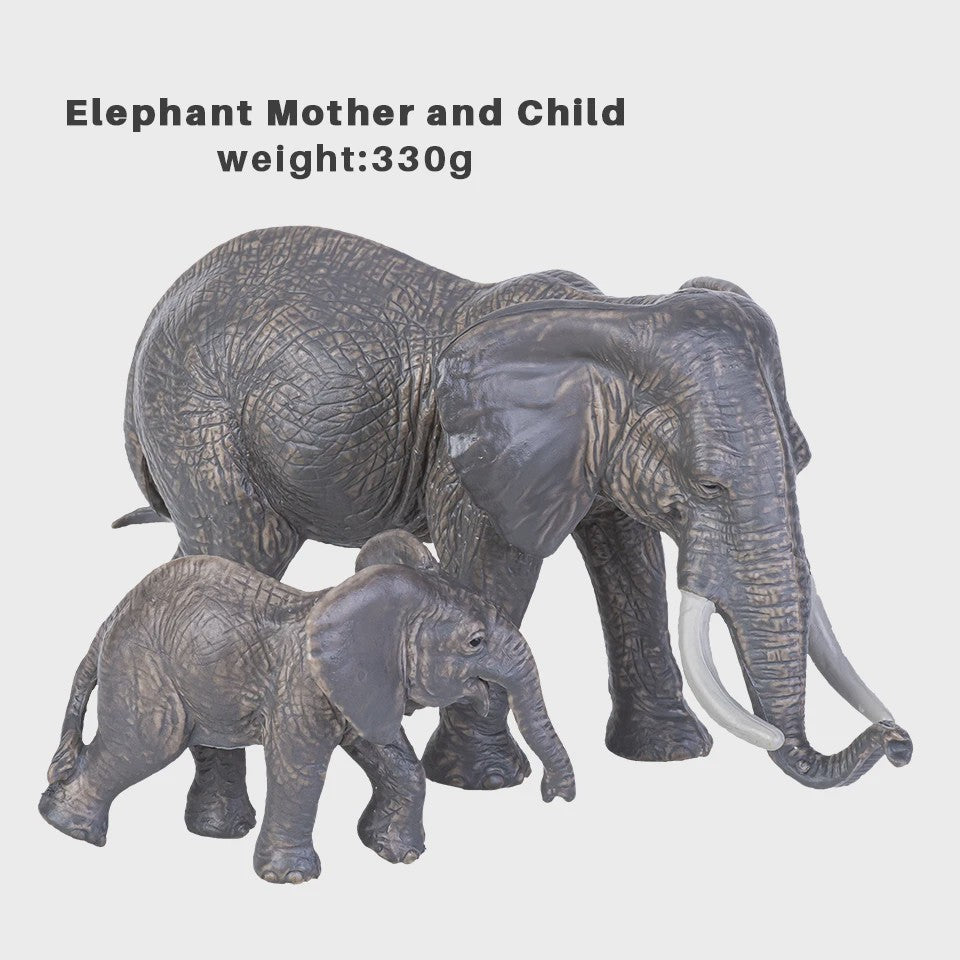Realistische Wild Animal Speelgoed Set: Olifant, Leeuw, Cheetah, Tijger - Educatief Cadeau
