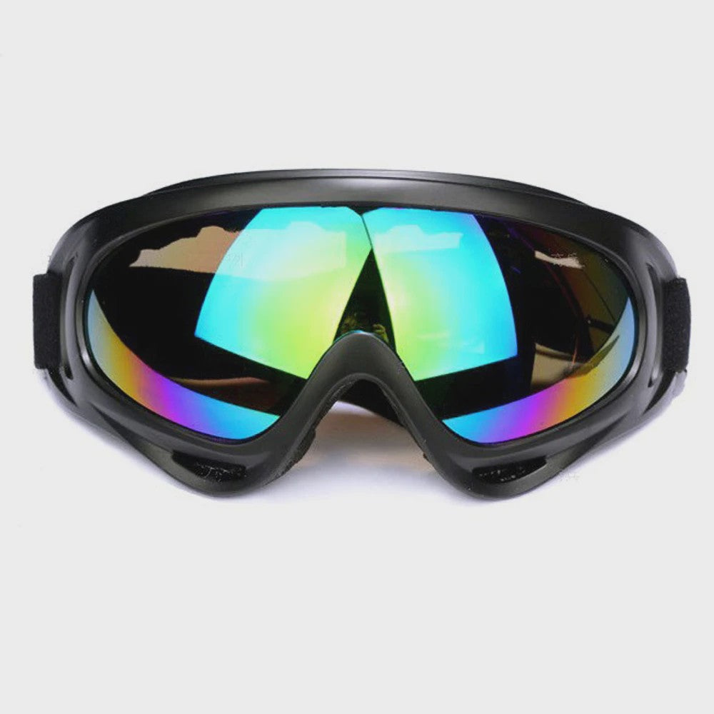 Motorcross Bril met Afneembaar Ademend Masker - Stof- en Impactbestendig