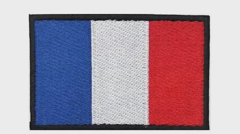 Franse Vlag Patches met Klittenband - Geborduurd Embleem