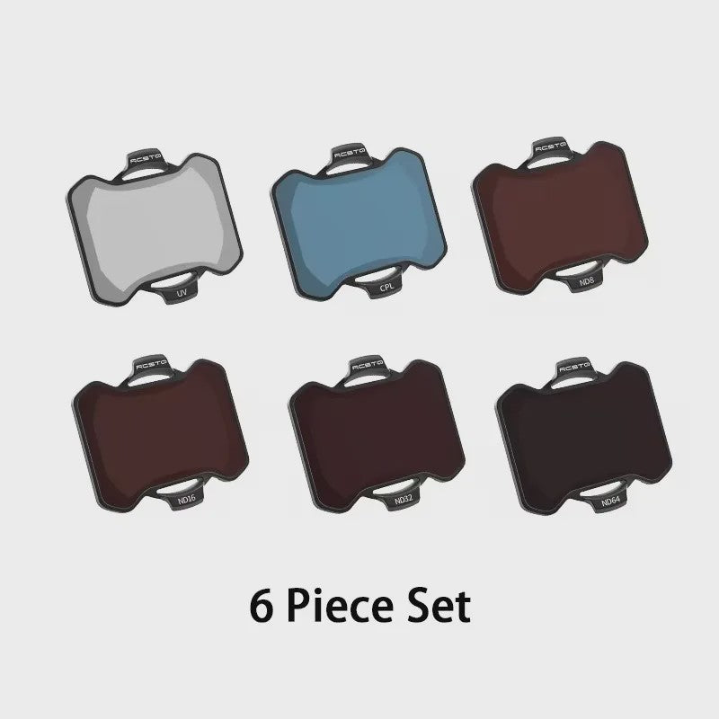 RCSTQ Filterset voor DJI Avata 2 Drone - ND8, ND16, ND32, ND64, UV & CPL Optisch Glas