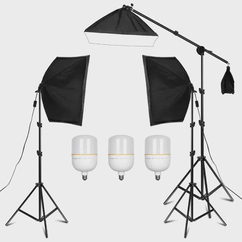 Professionele Softbox Verlichtingskit 50x70CM met E27 Fotografie Lampen