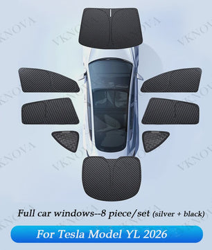 Set Zonneschermen voor Tesla Model 3/Y (2017-2025) - Privacy & UV Bescherming