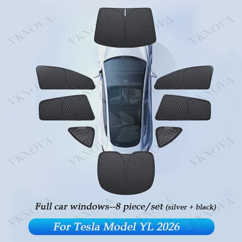 Set Zonneschermen voor Tesla Model 3/Y (2017-2025) - Privacy & UV Bescherming