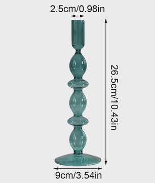 Set van 10 Luxe Glazen Kandelaars - Sfeervolle Decoratie voor Woonkamer, Bruiloft & Feest