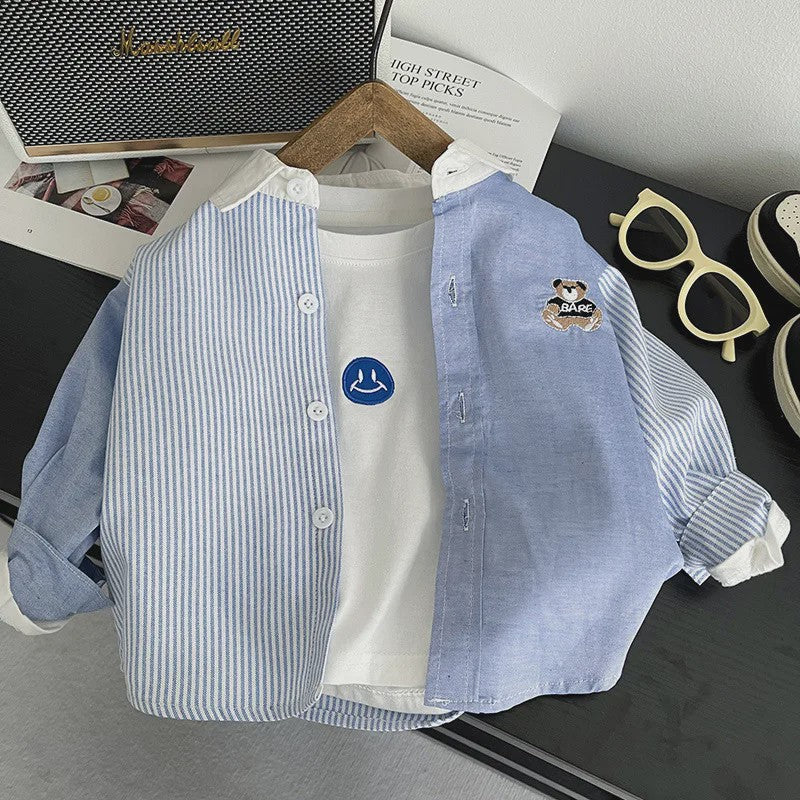 Lange Mouwen Jongens Shirt in Plaid Katoen - Perfect voor de Lente (1-4 Jaar)