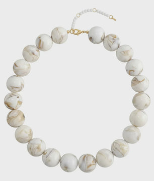 Bohemian Resin Kralen Ketting - Statement Choker met Dubbele Kleuren