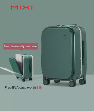 Mixi Aluminium Frame Koffer - Handbagage met Vooropening & 180° Opening