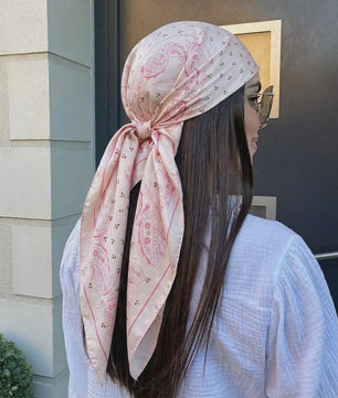 Luxe Zijden Vierkante Sjaal 90x90cm - Stijlvol Foulard voor Dames