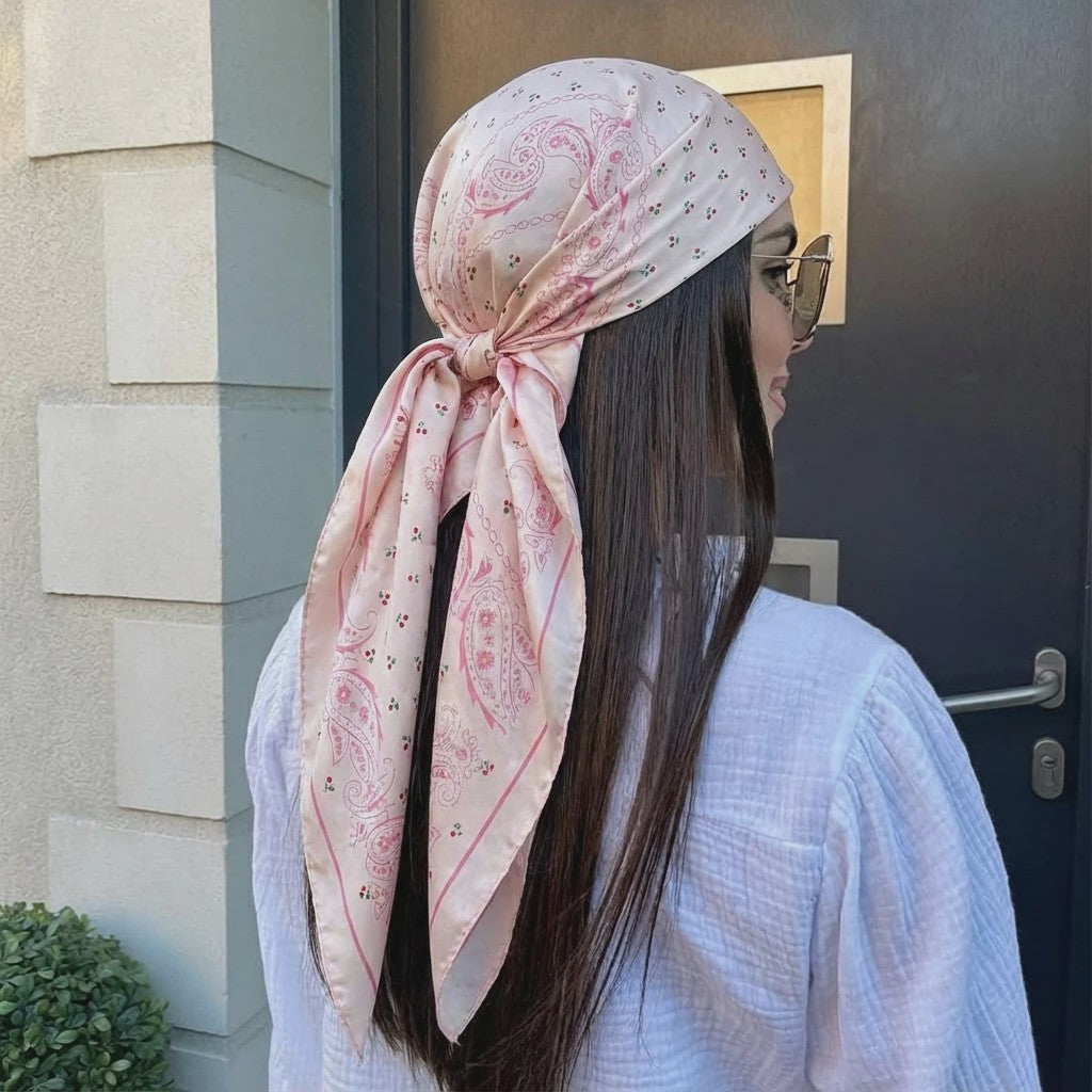 Luxe Zijden Vierkante Sjaal 90x90cm - Stijlvol Foulard voor Dames