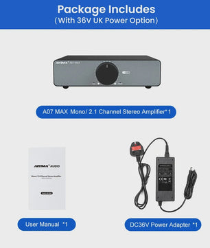 AIYIMA A07 MAX Krachtige Klasse D Versterker - 300W x2 Stereo / 600W Mono