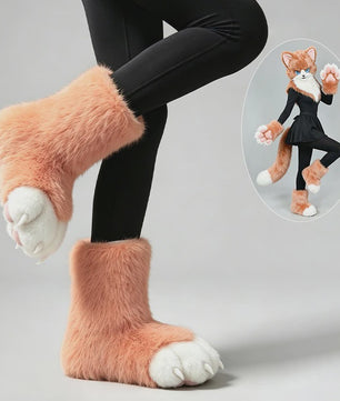 Pluche Poot Laarsjes - Cosplay & Fursuit Kattenpoot Schoenen
