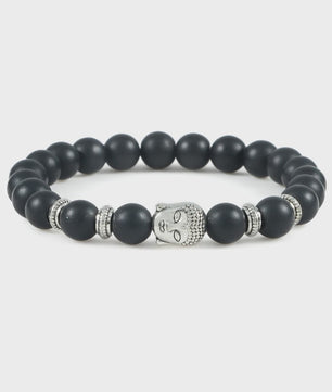 Natuurstenen Buddha Armband met Tijgeroog Kralen - Elastisch & Verstelbaar