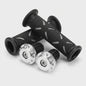 Set Motor Stuurhandvatten 22mm - Antislip Rubber & Aluminium Eindkappen