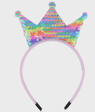 Crown Headband Sequins Hair Bands Women Girls Hair Accessories for Birthday Party Favors Hair Decoration Supplies