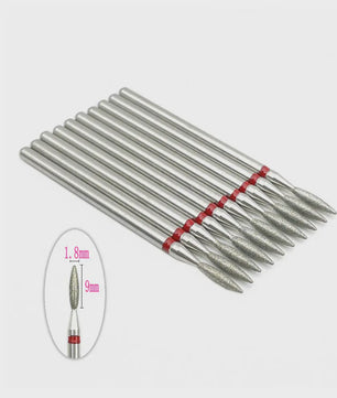 10x Diamant Freesbits Set - 2.35mm Schacht voor Tandheelkunde & Nagelstyling