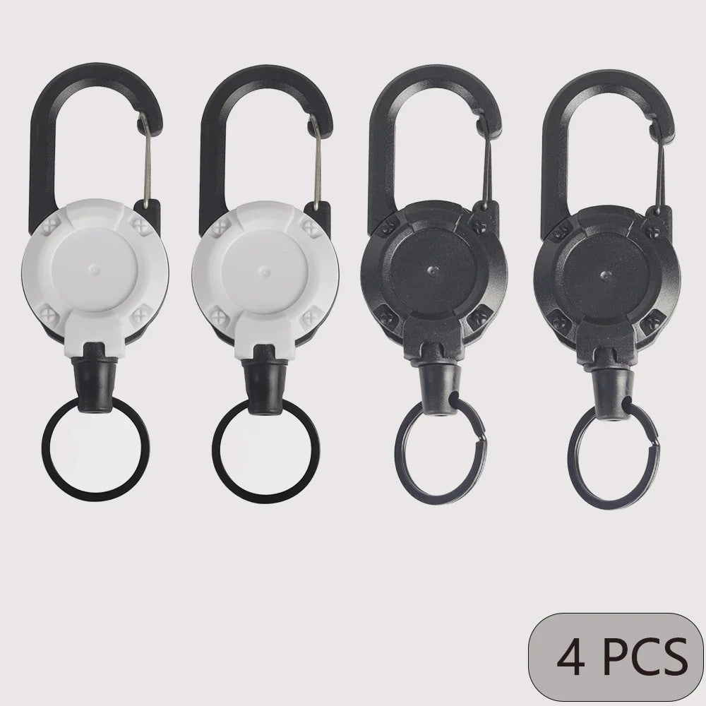 Intrekbare Sleutelhanger met Karabijnhaak - Heavy Duty Clip voor Tassen & Outdoor