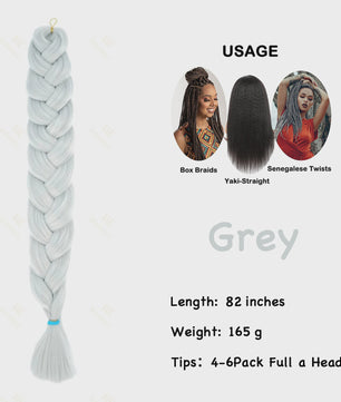 Jumbo Braiding Hair Extensions - 82 inch Synthetisch Vlecht Haar voor Box Braids & Twist