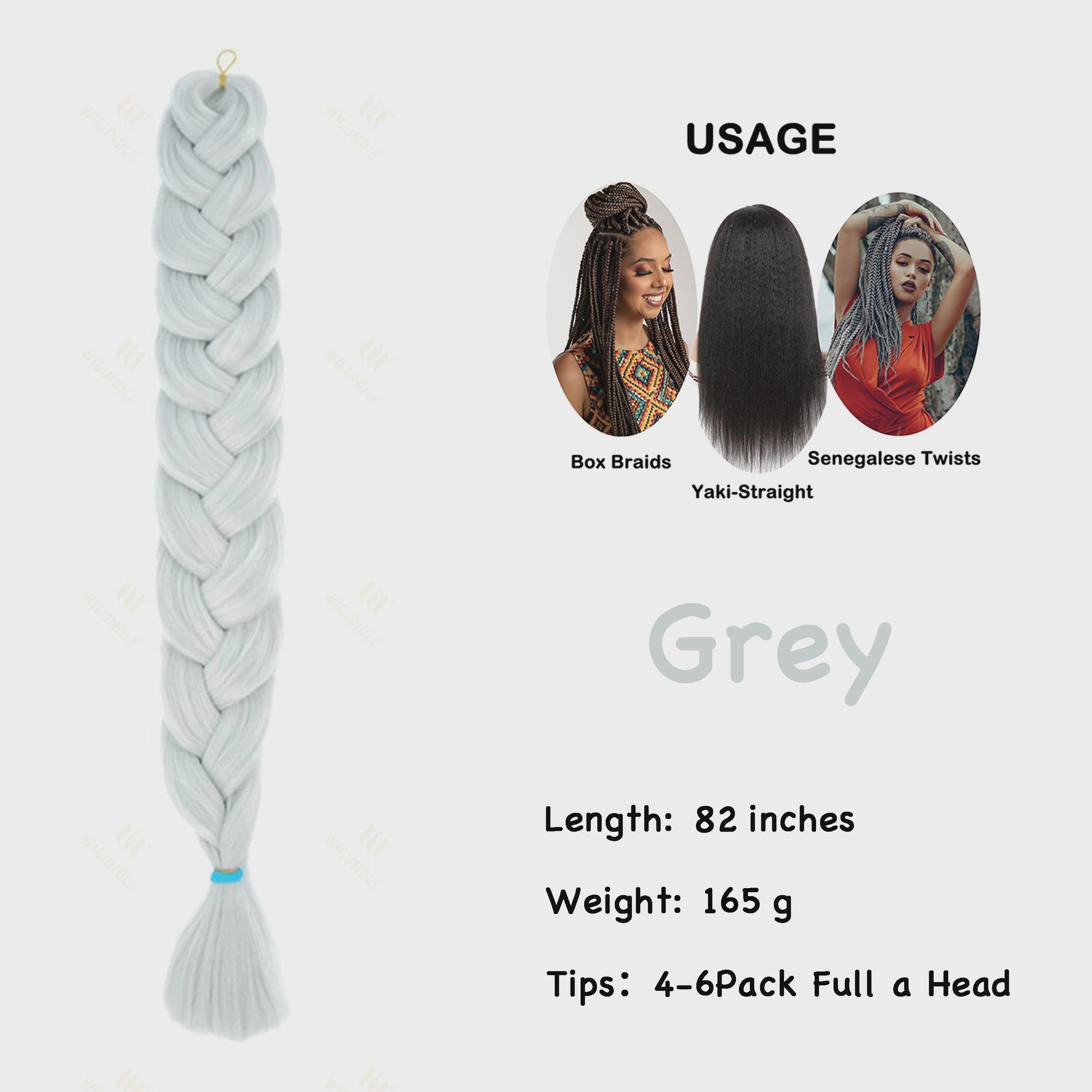 Jumbo Braiding Hair Extensions - 82 inch Synthetisch Vlecht Haar voor Box Braids & Twist