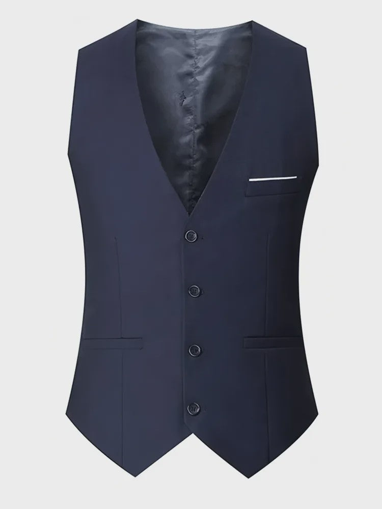 Stijlvol Heren Gilet - Slim Fit voor Bruiloft, Feest of Zakelijk