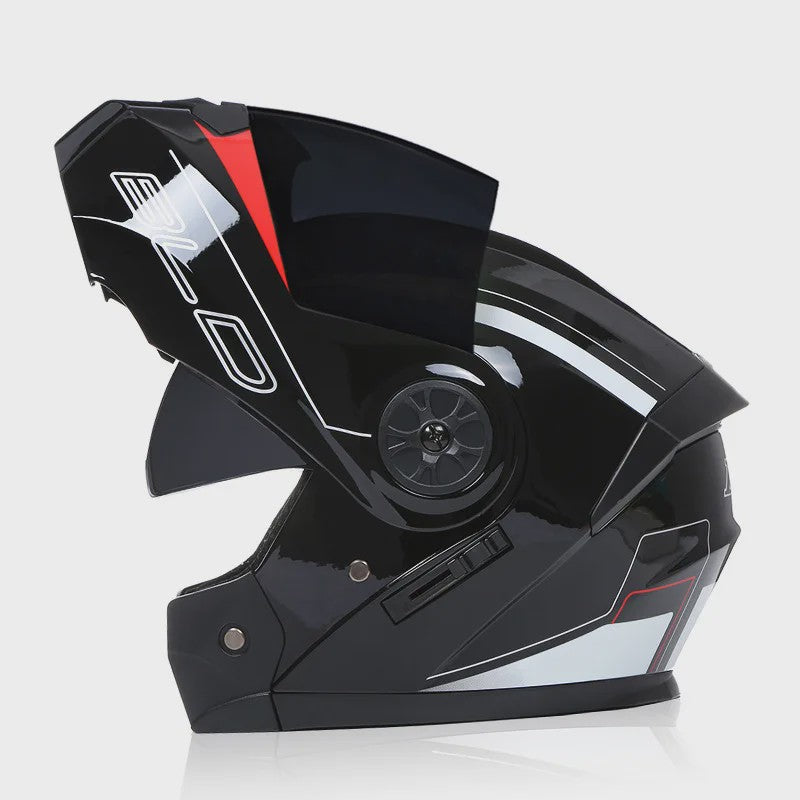 BLD Modulaire Flip-Up Motorhelm met Dubbele Lens - Veiligheid & Comfort voor Motocross
