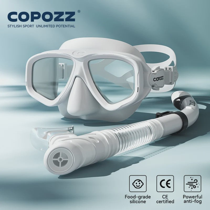 COPOZZ Professioneel Duikmasker & Snorkelset - Anti-condens, Gehard Glas