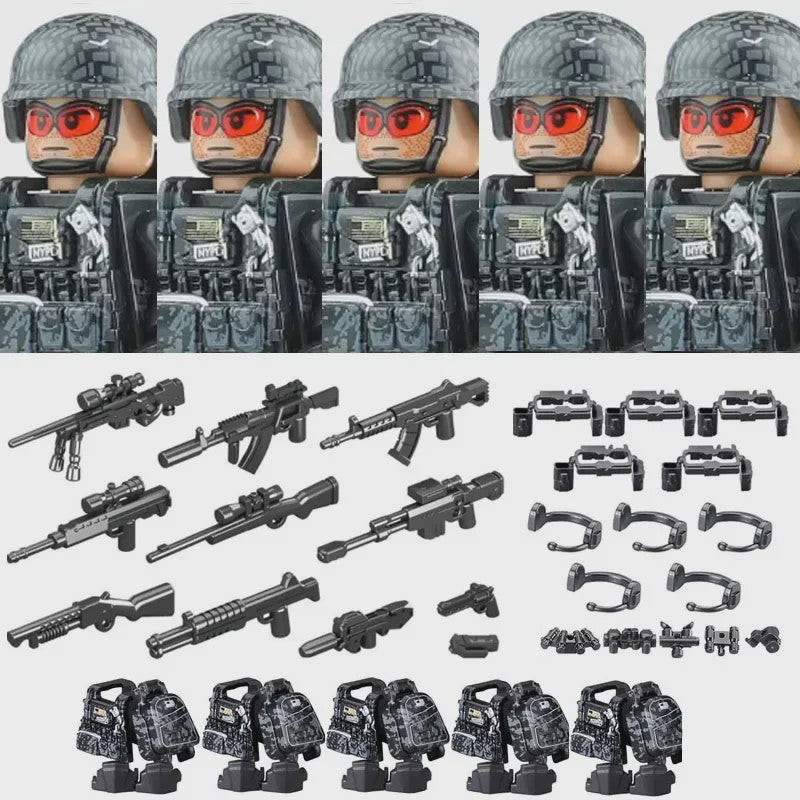 Bouwstenen Militaire Special Forces Commando Figuren met Wapens