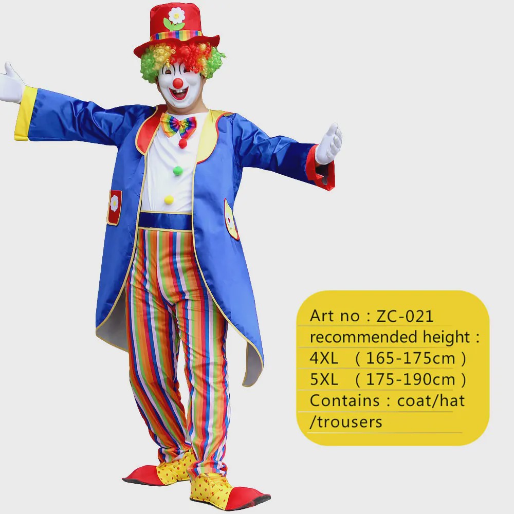 Grappig Clown Kostuum Heren - Joker & Magiër Outfit voor Feest & Optreden