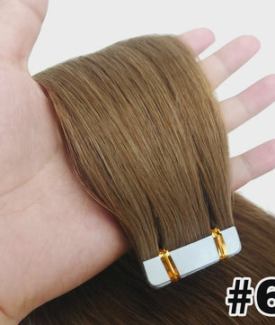 Tape-in Haarverlengingen 100% Echt Menselijk Haar - Kleur #2 - Naadloos & Zacht