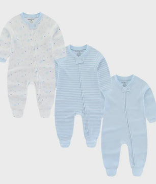 3-Pack Baby Rompers Unisex Katoen - Zacht & Comfortabel voor Pasgeborenen