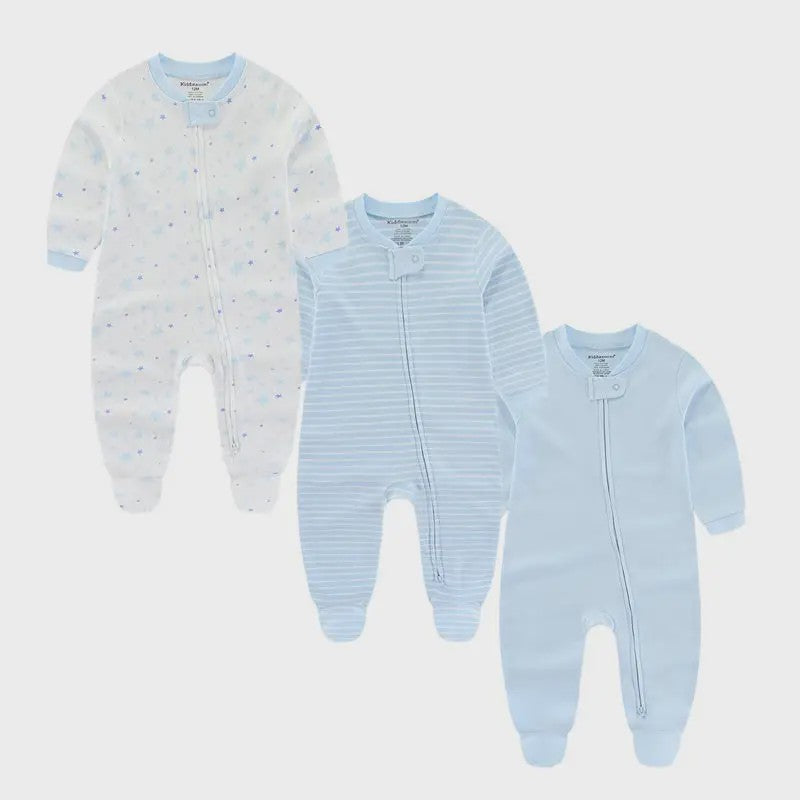 3-Pack Baby Rompers Unisex Katoen - Zacht & Comfortabel voor Pasgeborenen