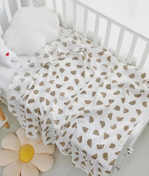 Dubbellaags Bamboe Katoen Muslin Baby Dekentje - Ademend en Multifunctioneel