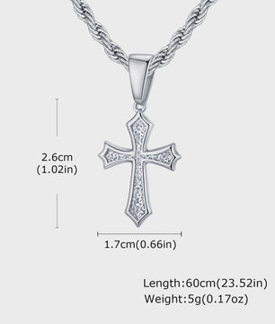 Heren RVS Kruis Ketting met Jezus Hanger - Religieuze Christelijke Sieraden