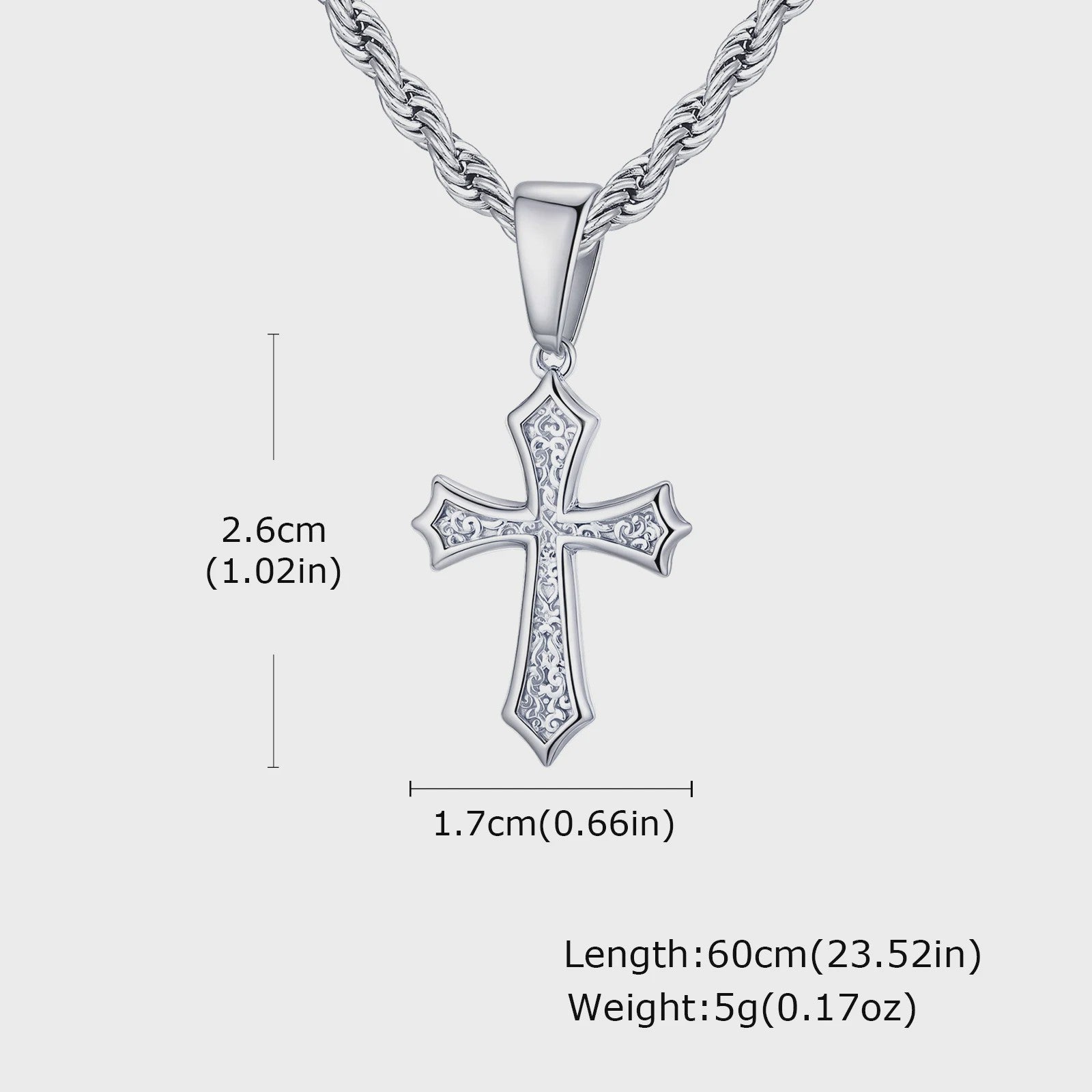Heren RVS Kruis Ketting met Jezus Hanger - Religieuze Christelijke Sieraden